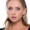 Molecular Earrings Gold Black