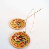 Colorful stained glass earrings