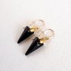 Black pyramid earrings