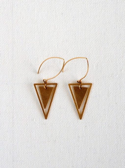 Cosmic triangle earrings