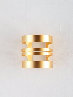 Wide striped gilt bracelet