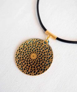 Mandala necklace "seed of life" turquoise