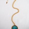 Round cosmic turquoise necklace