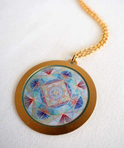 The sky mandala necklace is shining