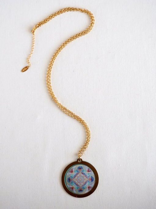 The sky mandala necklace is shining