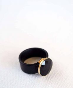 Black urban silicone ring