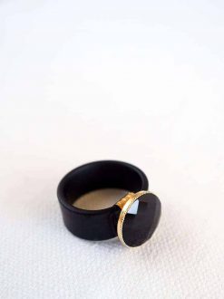Black urban silicone ring