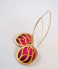 Cosmic pink bubble earrings