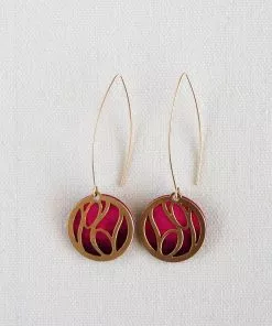 Cosmic pink bubble earrings