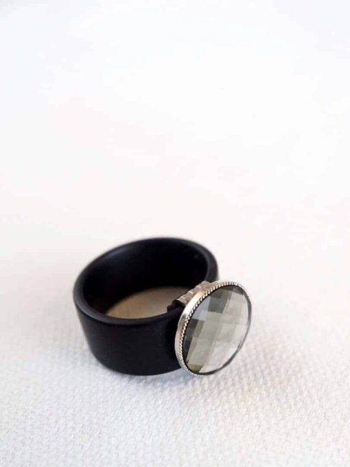 Gray urban silicon ring