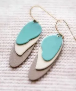 Soft cosmic wave earrings