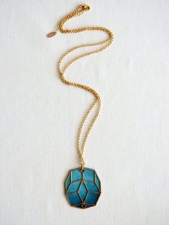 Lotus necklace and cosmic turquoise