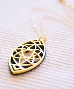 A fine black cosmic marquise necklace
