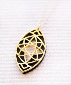 A fine black cosmic marquise necklace