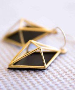 Gold Cosmic Rhombus Earrings