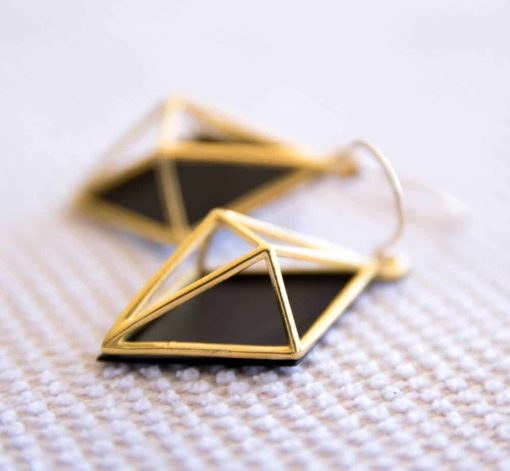 Gold Cosmic Rhombus Earrings