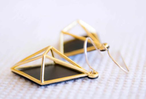 Gold Cosmic Rhombus Earrings