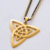 Golden Celtic knot pendant necklace