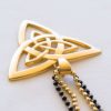 Golden Celtic knot pendant necklace