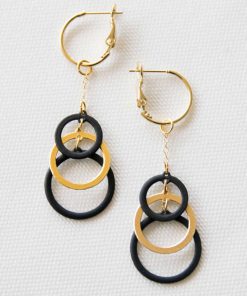 Long integrated circles earrings
