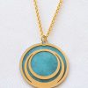 Turquoise spiral charm pendant