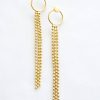 Gold curling earrings