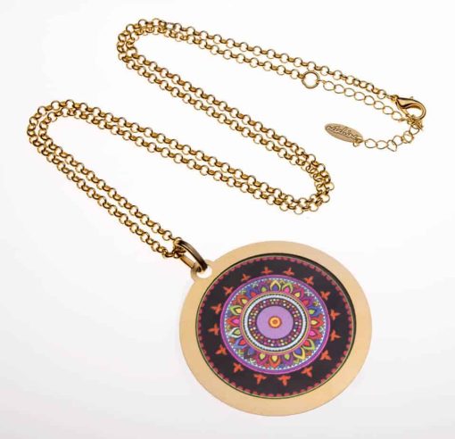 A long mandala necklace