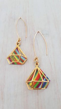 Colorful Cosmic Diamond Earrings