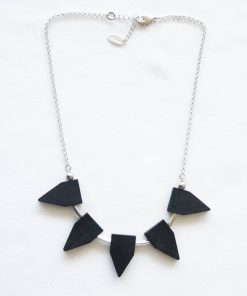 Black silver phantom necklace