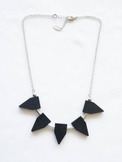Black silver phantom necklace
