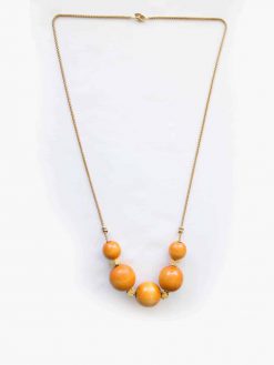Orange Wood Tatch Necklace
