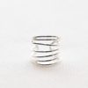 Silver striped ring