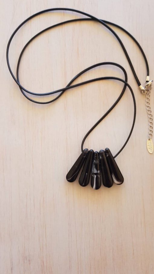 Black marble necklace Baby
