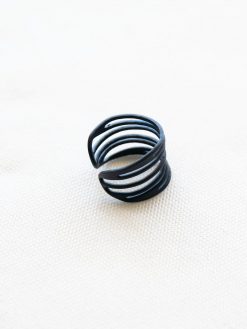 Black striped ring