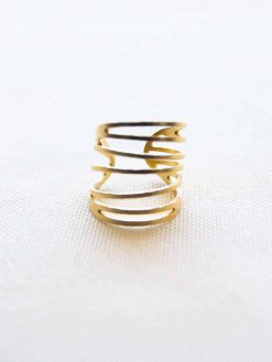 Gold striped ring