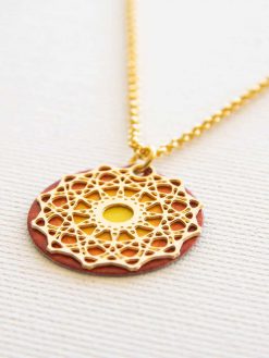 Necklace "Mandela" flower delicate life