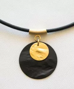 Julia black gold necklace