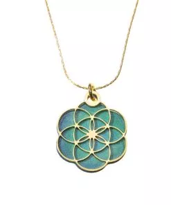 Delicate bilateral "flower of life" chain