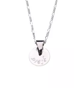 Silver "Breathe" Necklace - Delicate Circle