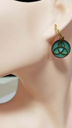 Delicate bilateral "eternal bond" circle earrings