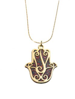 A delicate two-sided stained glass chain (העתק)