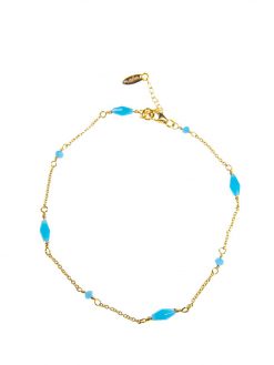 Waterproof Leg Bracelet - Turquoise & Gold