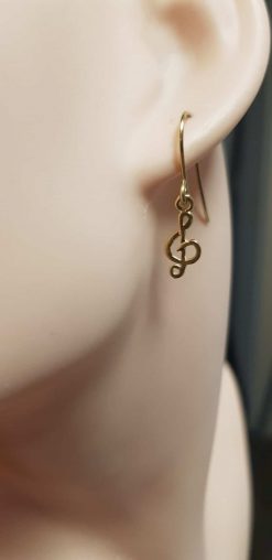 Delicate Saul Goldfield key earrings