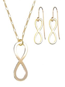 Gilded Infiniti earrings and necklace