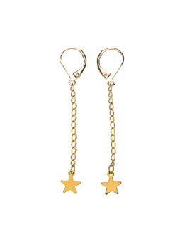 Gilded "superstar" earrings
