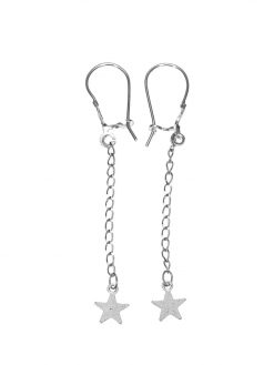 Silver "superstar" earrings