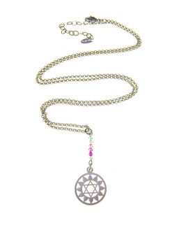 Silver heart chakra chain