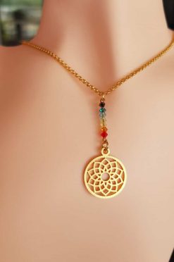 Golden Flower of Life Chain and chakras
