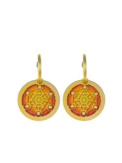 Gold bilateral "Mettron" "Matron" earrings