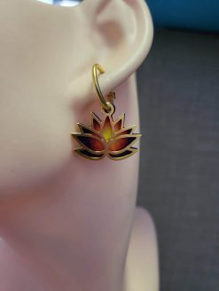 Bilateral fire lotus earrings